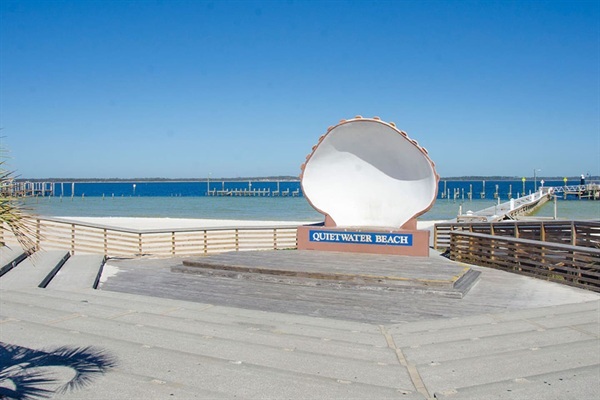 Visit Quietwater Beach, a popular waterfront spot known for its calm waters, scenic boardwalk, and the famous seashell stage. It’s a great place to relax by the water, enjoy local events, or watch the sunset over the bay.