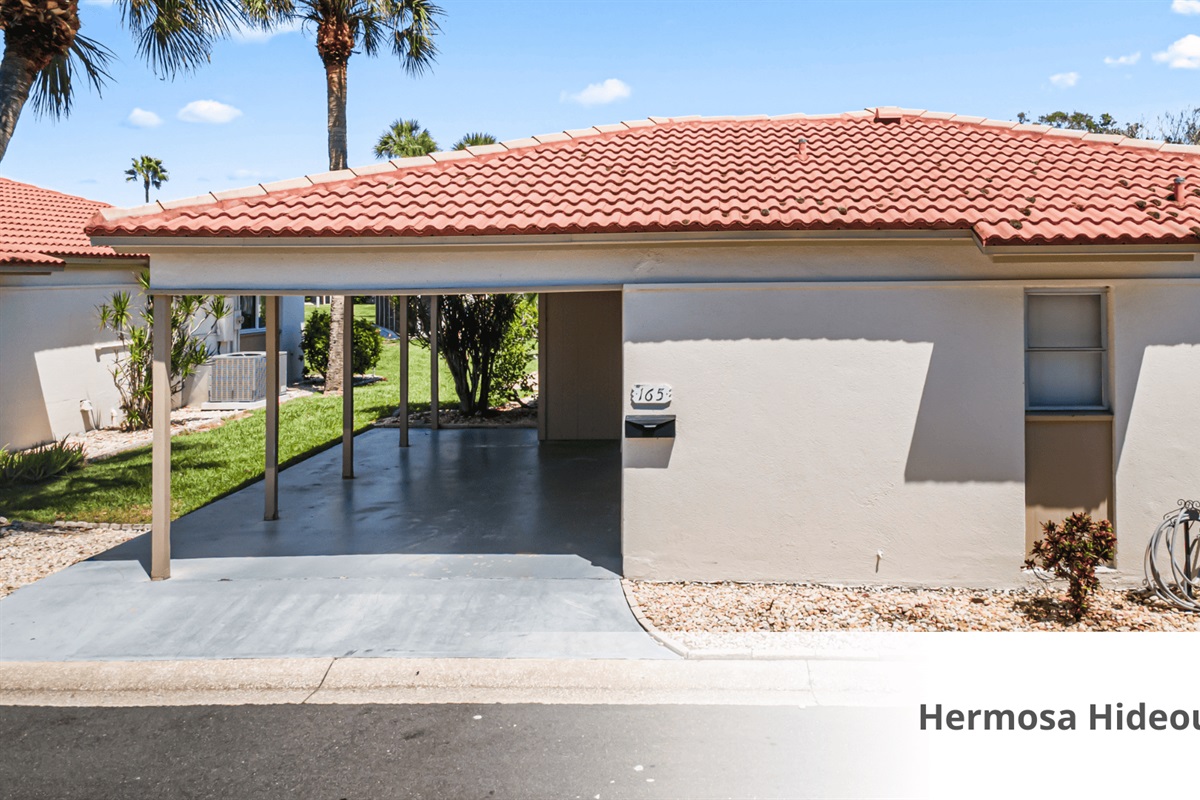 Carport Leading to Front Door