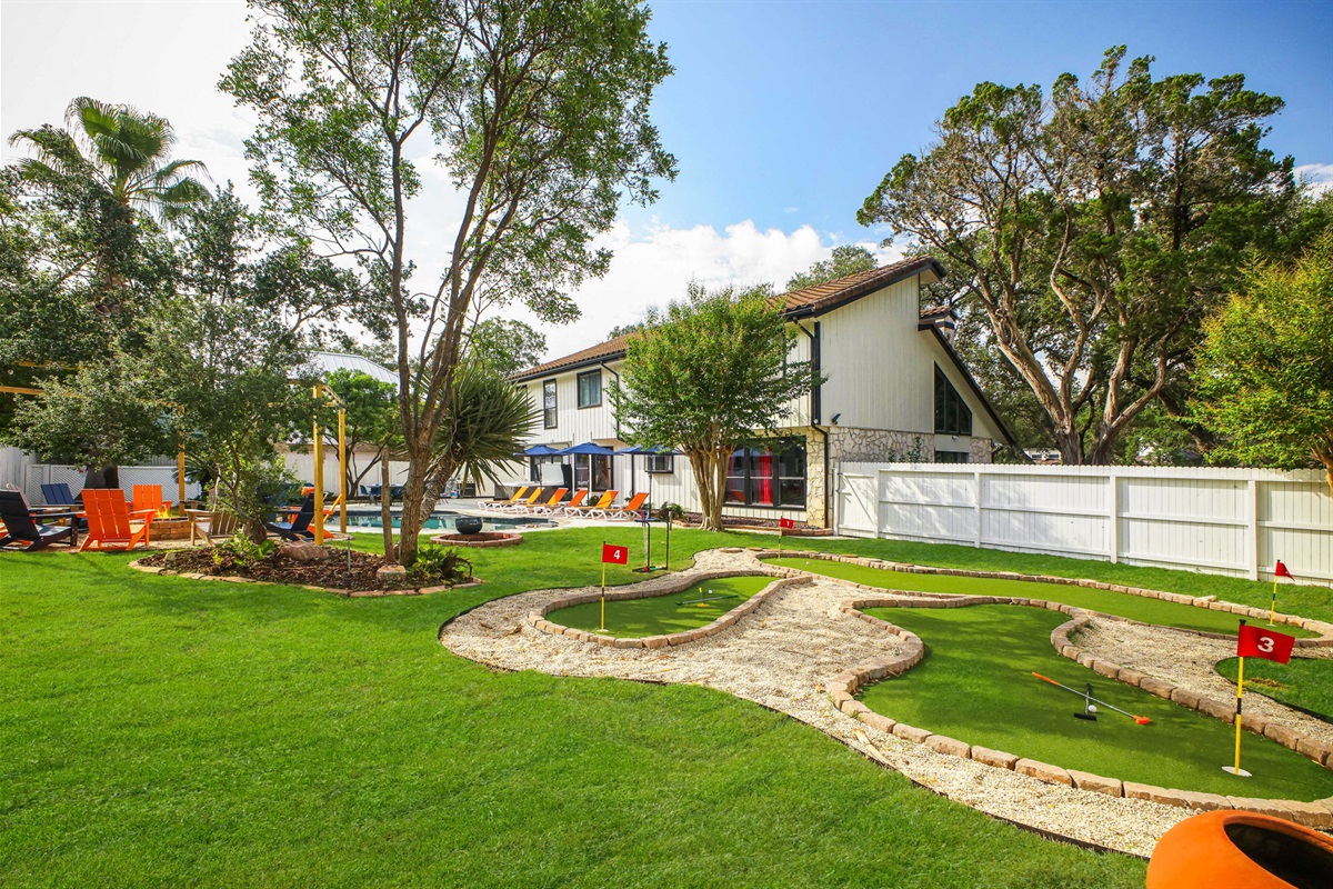 Mini Golf: Fun for all ages! Practice your putting without leaving the house. 