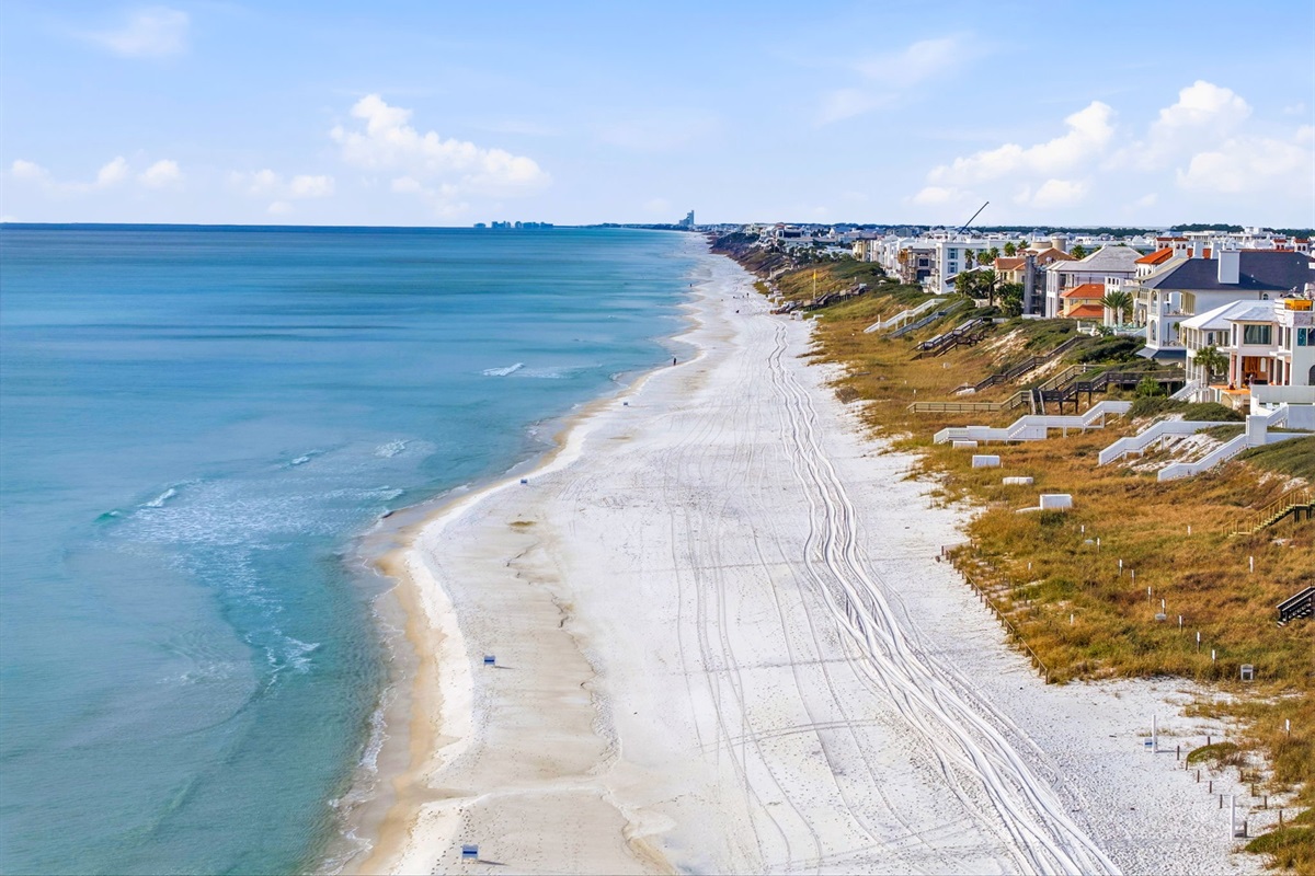 Emerald coast views for miles! Experience the beauty of the Gulf with our dedicated beach access.