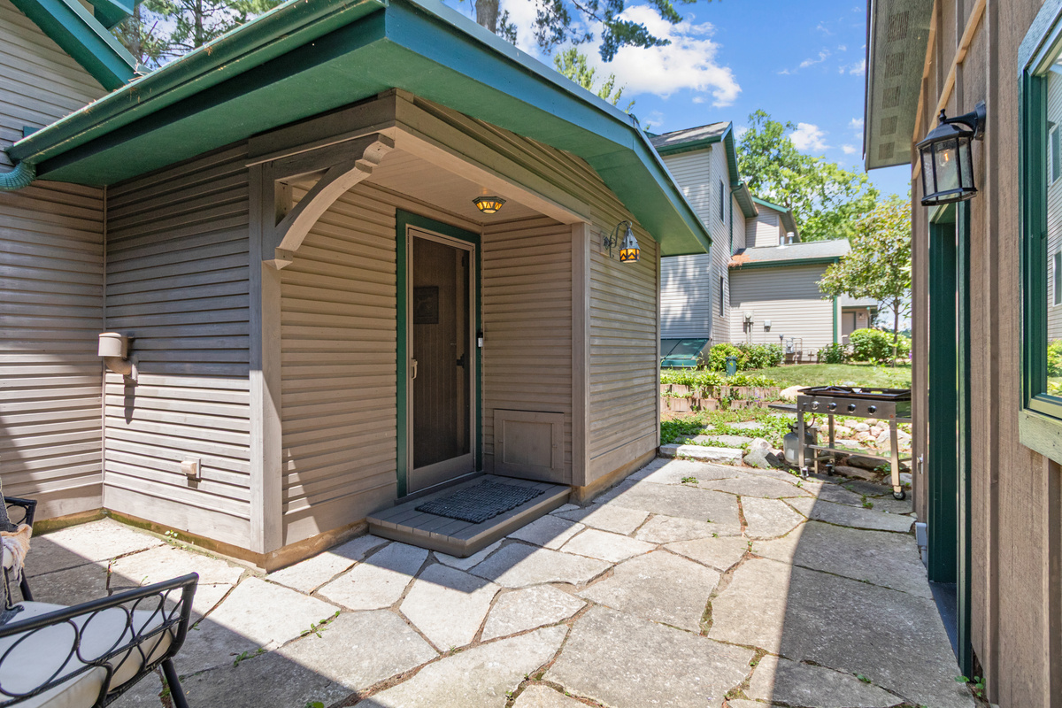 Nestled between the house and garage, the private entrance offers a warm welcome as you begin your stay.