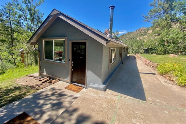 Exterior view of the front of the house. 