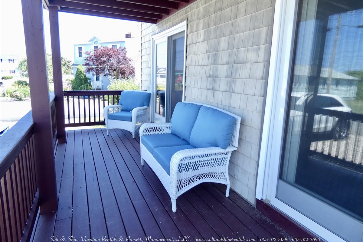 Outdoor deck lounging!