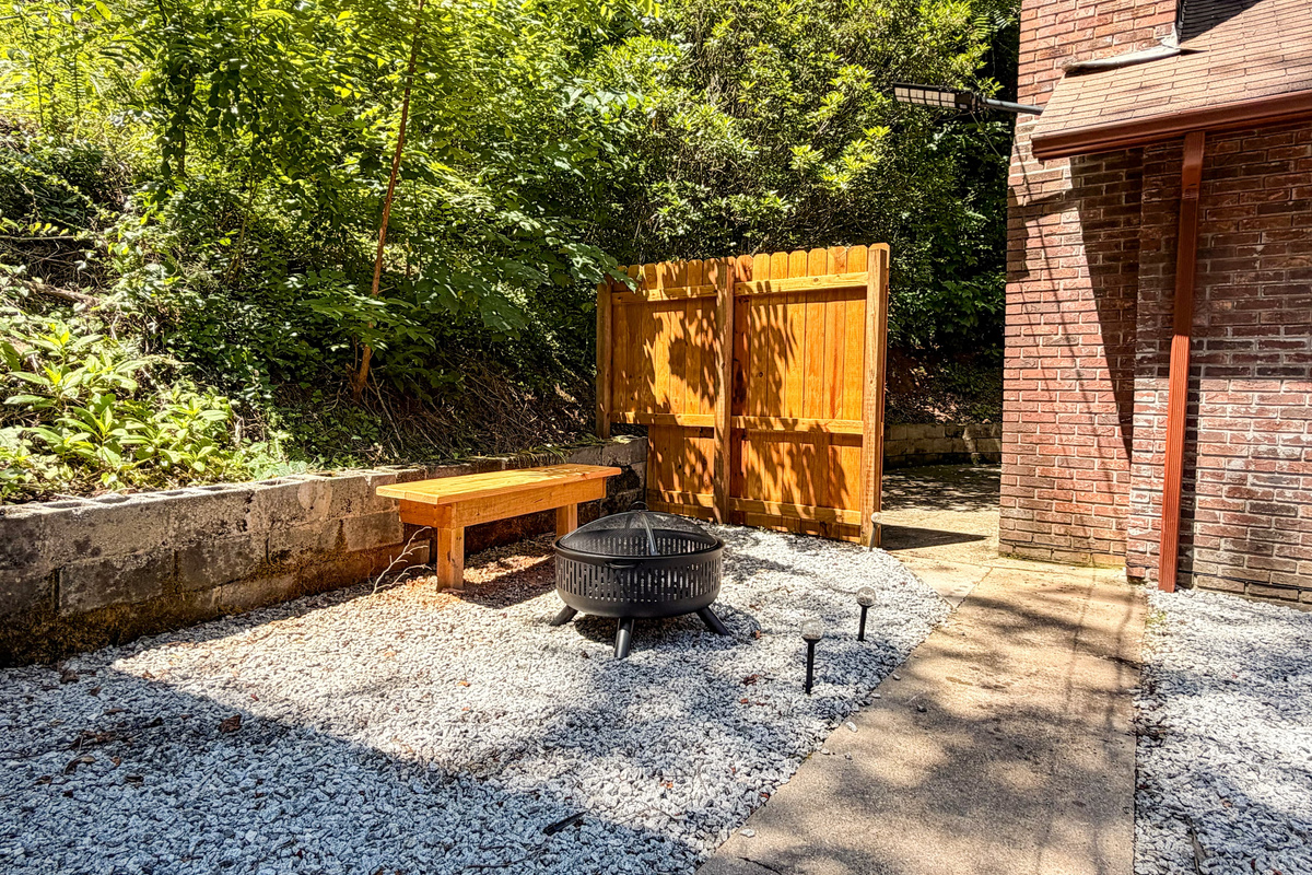 fire-pit area around back