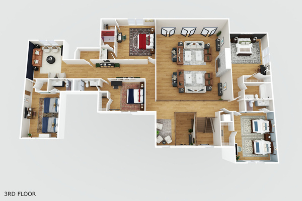 2nd Floor Layout - note the open area to the main floor living room