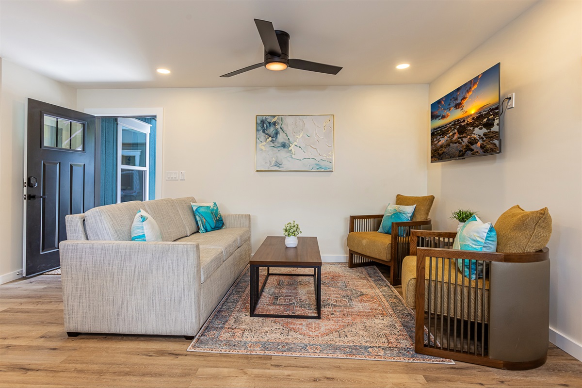 Ocean Blues and Beach Decor Throughout