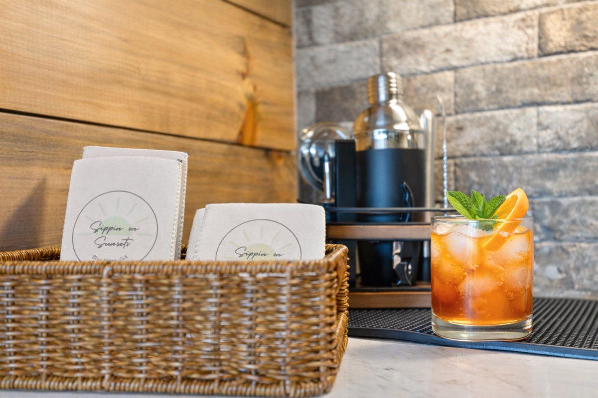 Your own mixology corner: stir, shake, and sip in style.