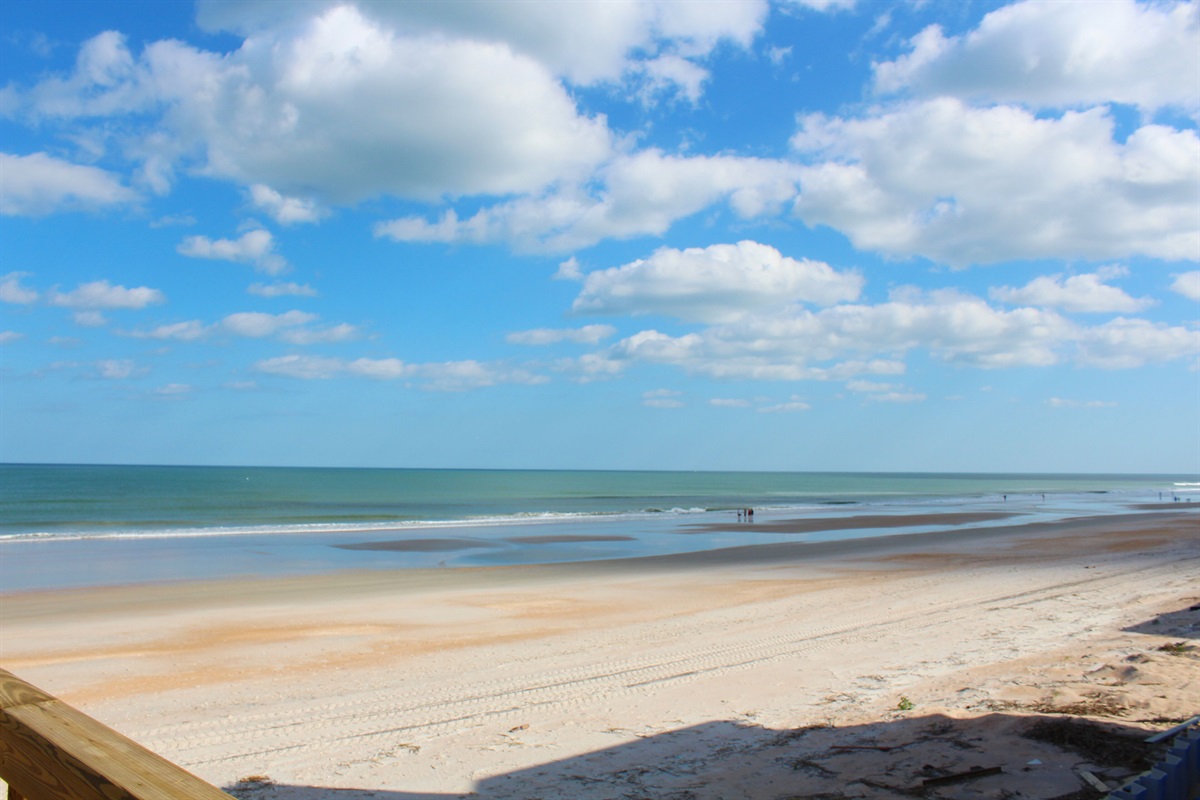 Large beach with great tidal pools at low tide