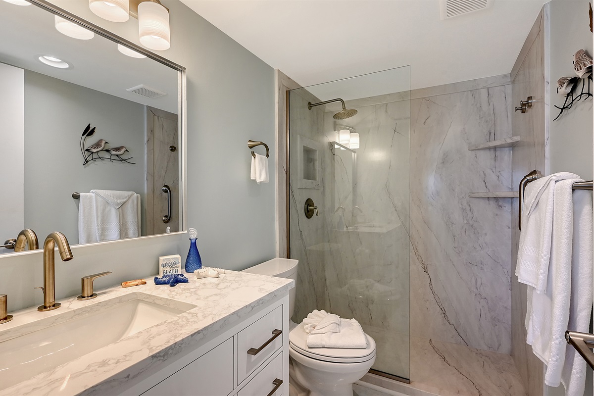 Master bath upgrades with walk-in shower 