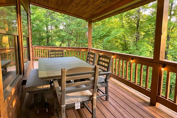 Enjoy outdoor dining or a great game of cards