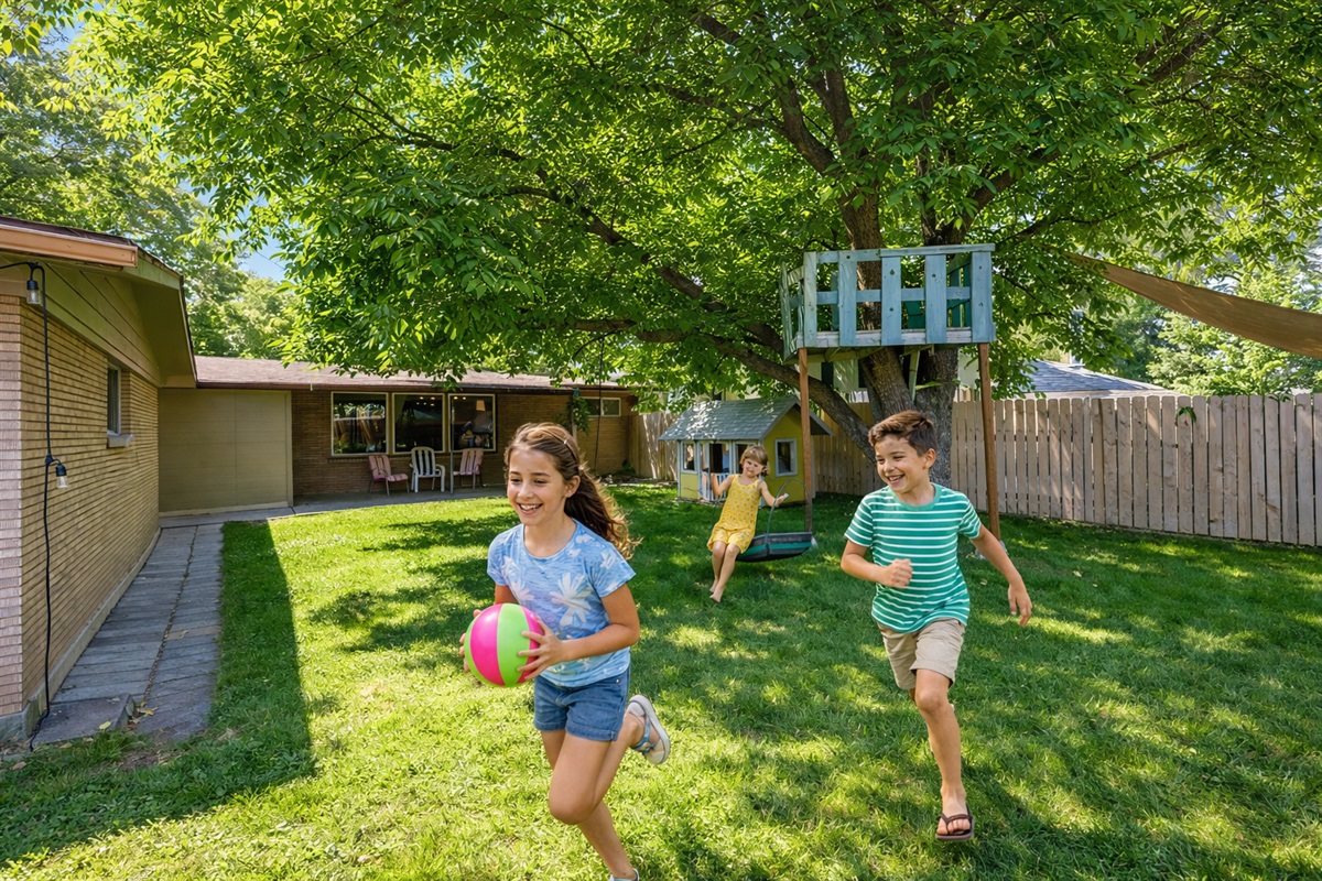 Let the kids play in our kids' dream back yard!