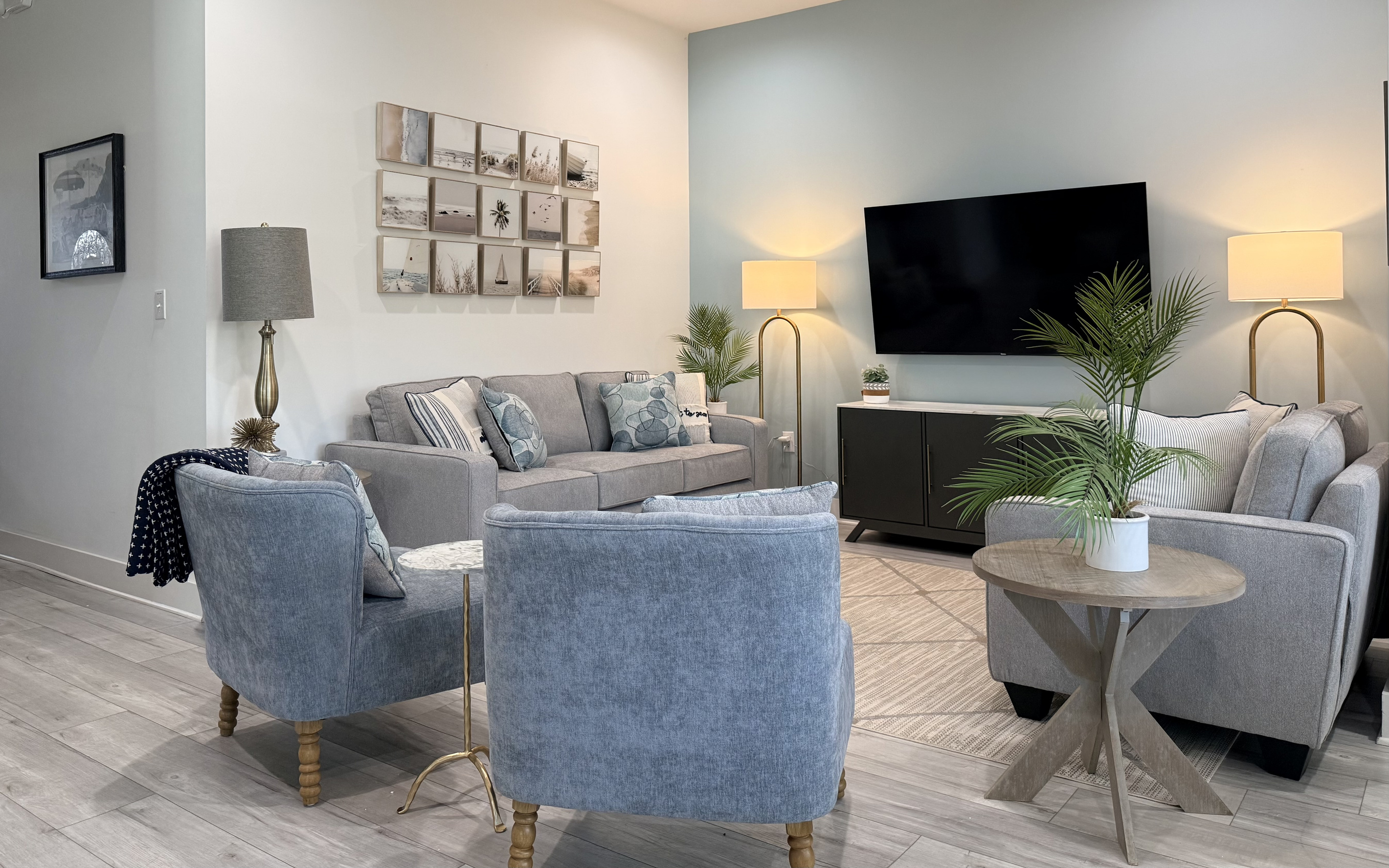 After a day at the beach, you’ll appreciate relaxing in the living room with family and friends