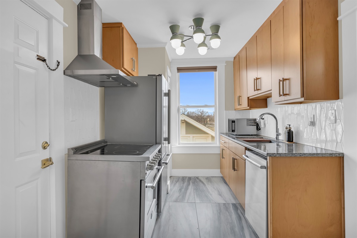 Kitchen with a view. 