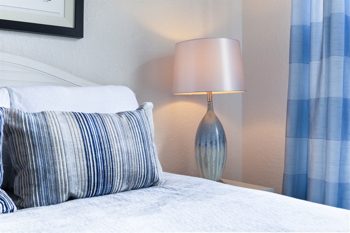 Premium bedding used throughout the villa.