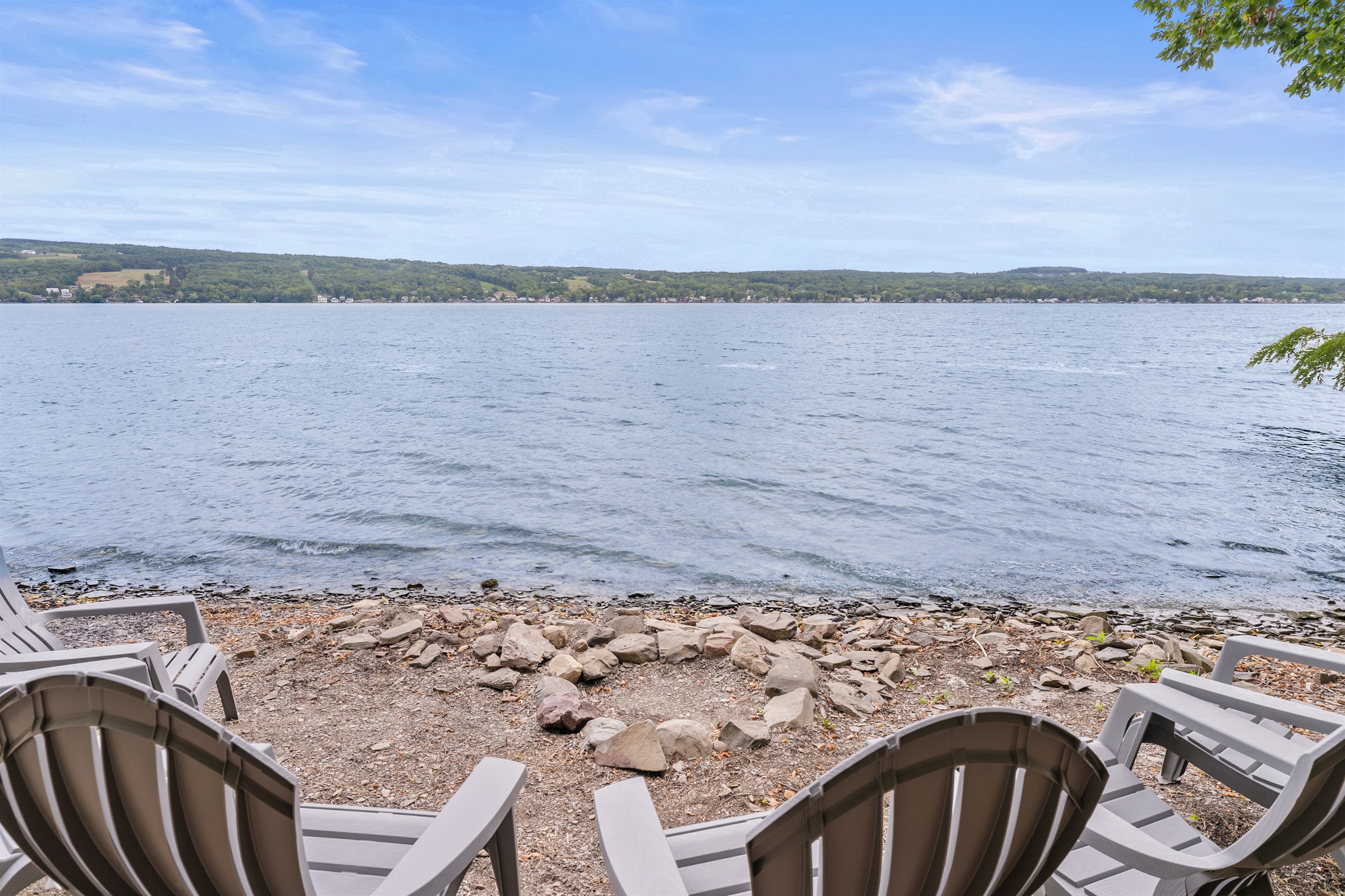 Expansive water views showcase the beauty of the Finger Lakes, a perfect backdrop for unforgettable moments.