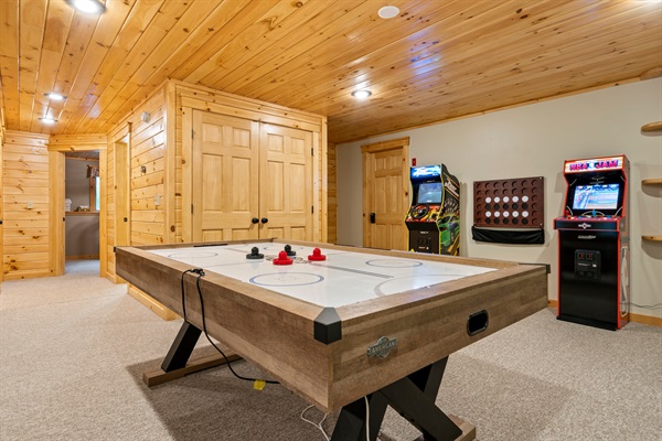 The lower level is built for fun—game room, second living space, and a kid-friendly play zone.