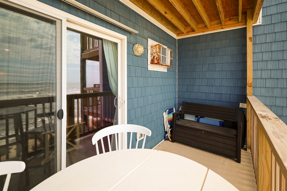 Large oceanfront balcony