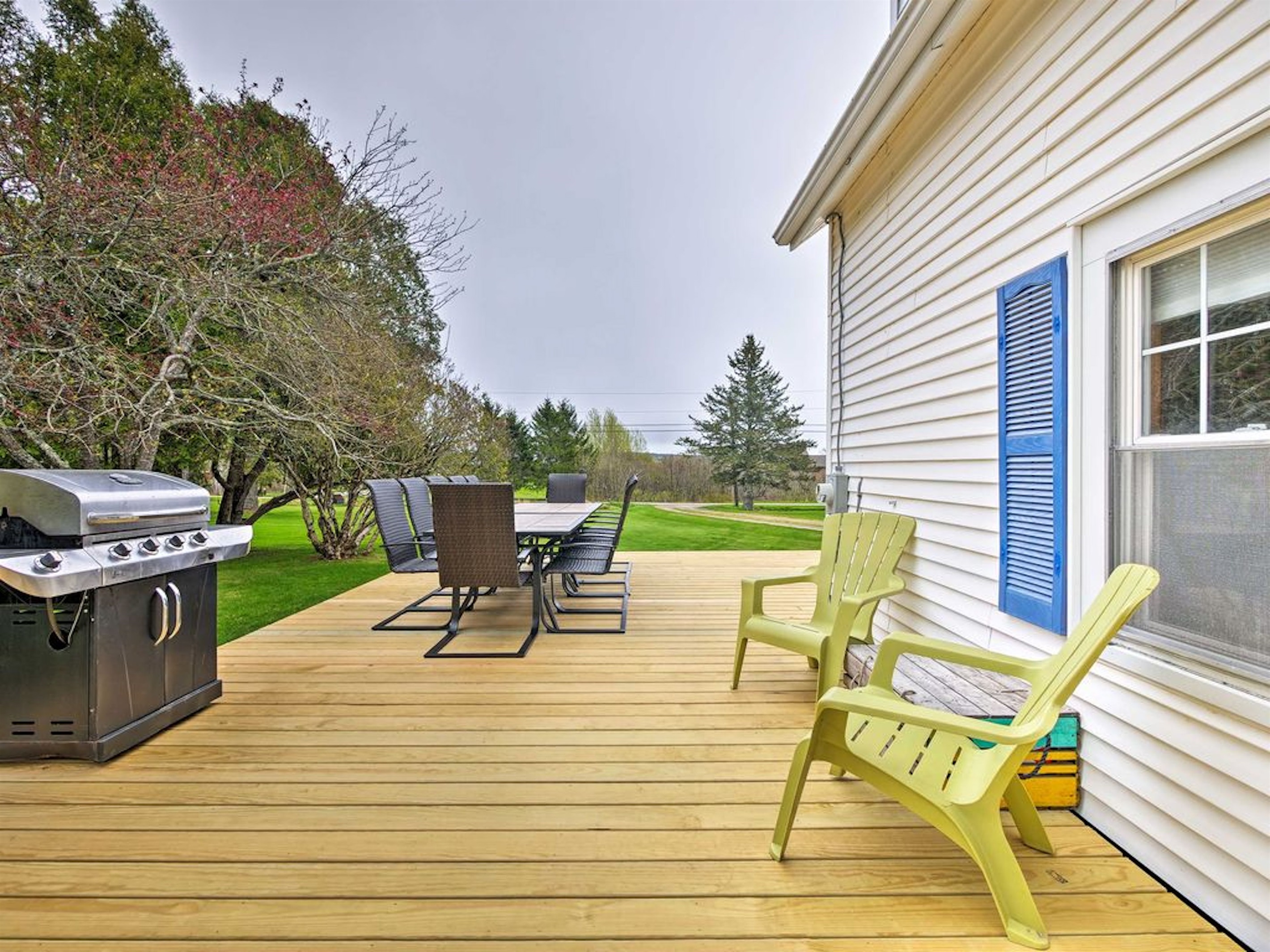 Large water view deck