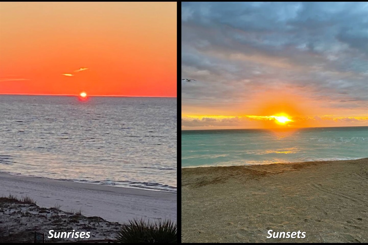 Enjoy sunrises and sunsets on Holiday Isle at the Holiday Surf and Racquet Club!