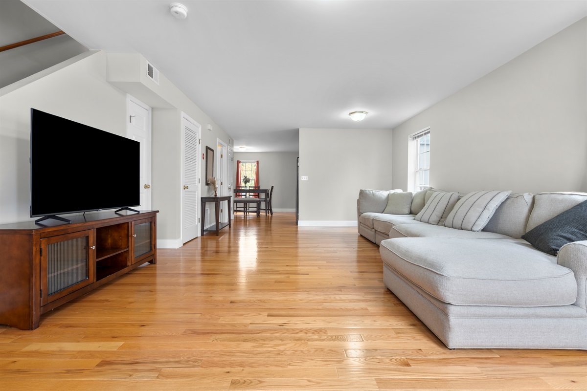 Living Room Area with 58" TV