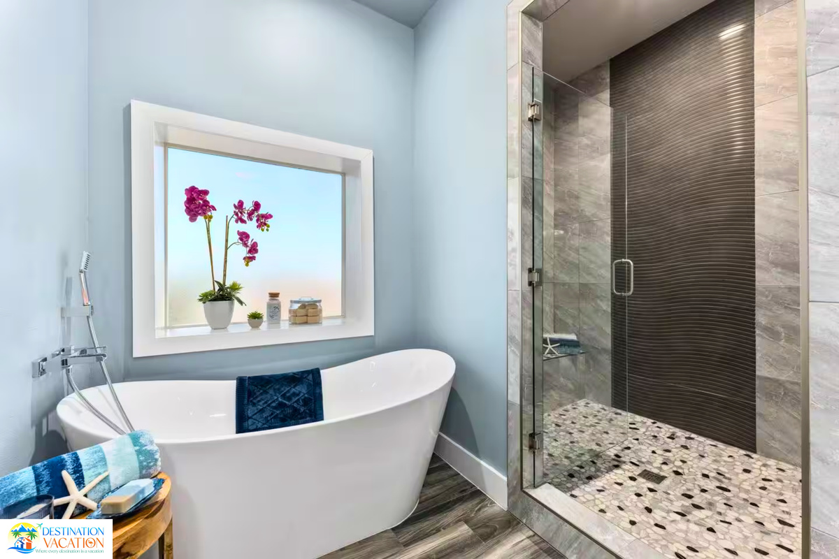 A bright bathroom designed for refreshing daily routines.