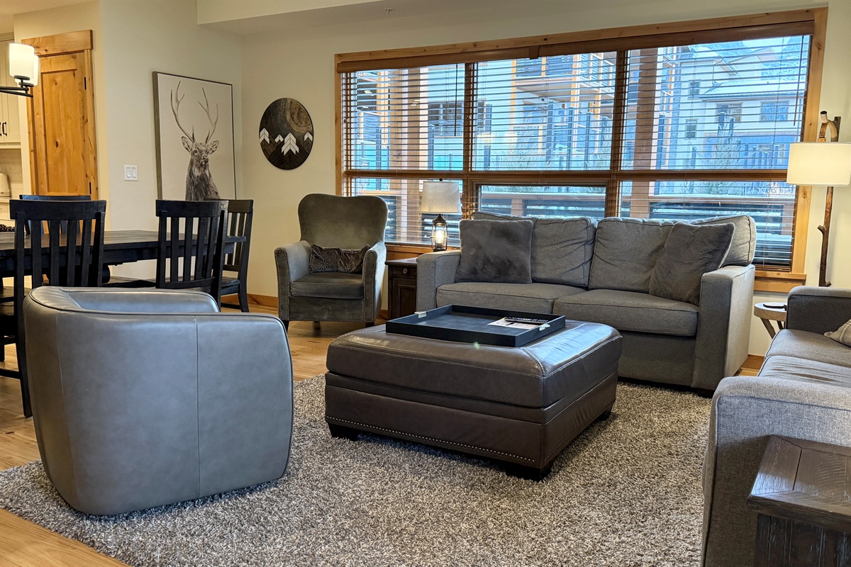 Comfortable seating for a gathering of friends and family!