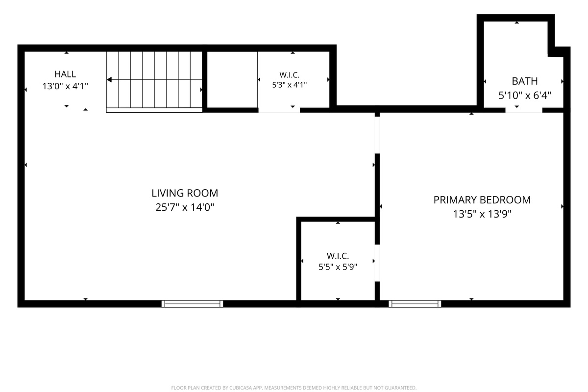 Floor plan for upstairs.