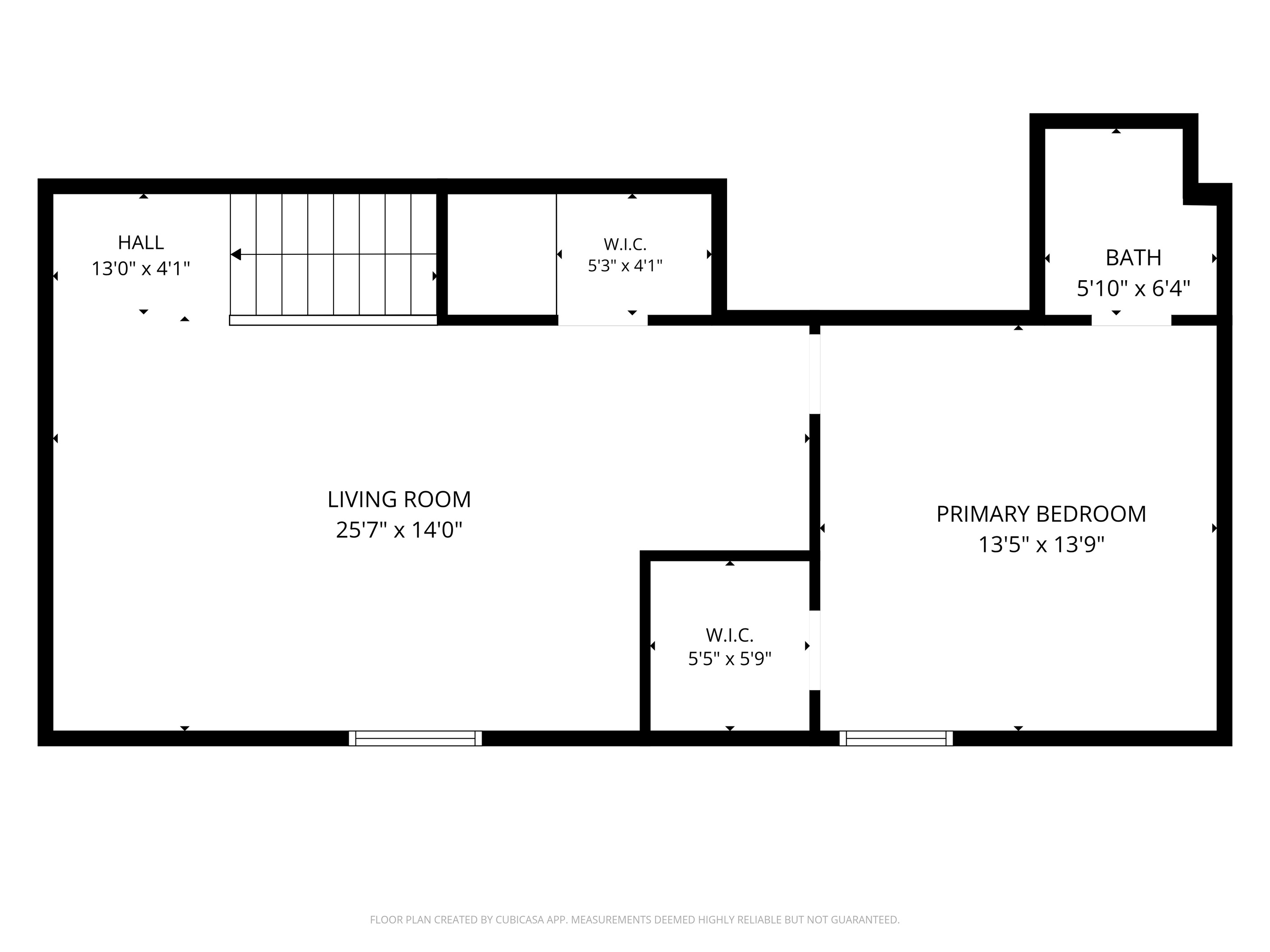 Floor plan for upstairs.