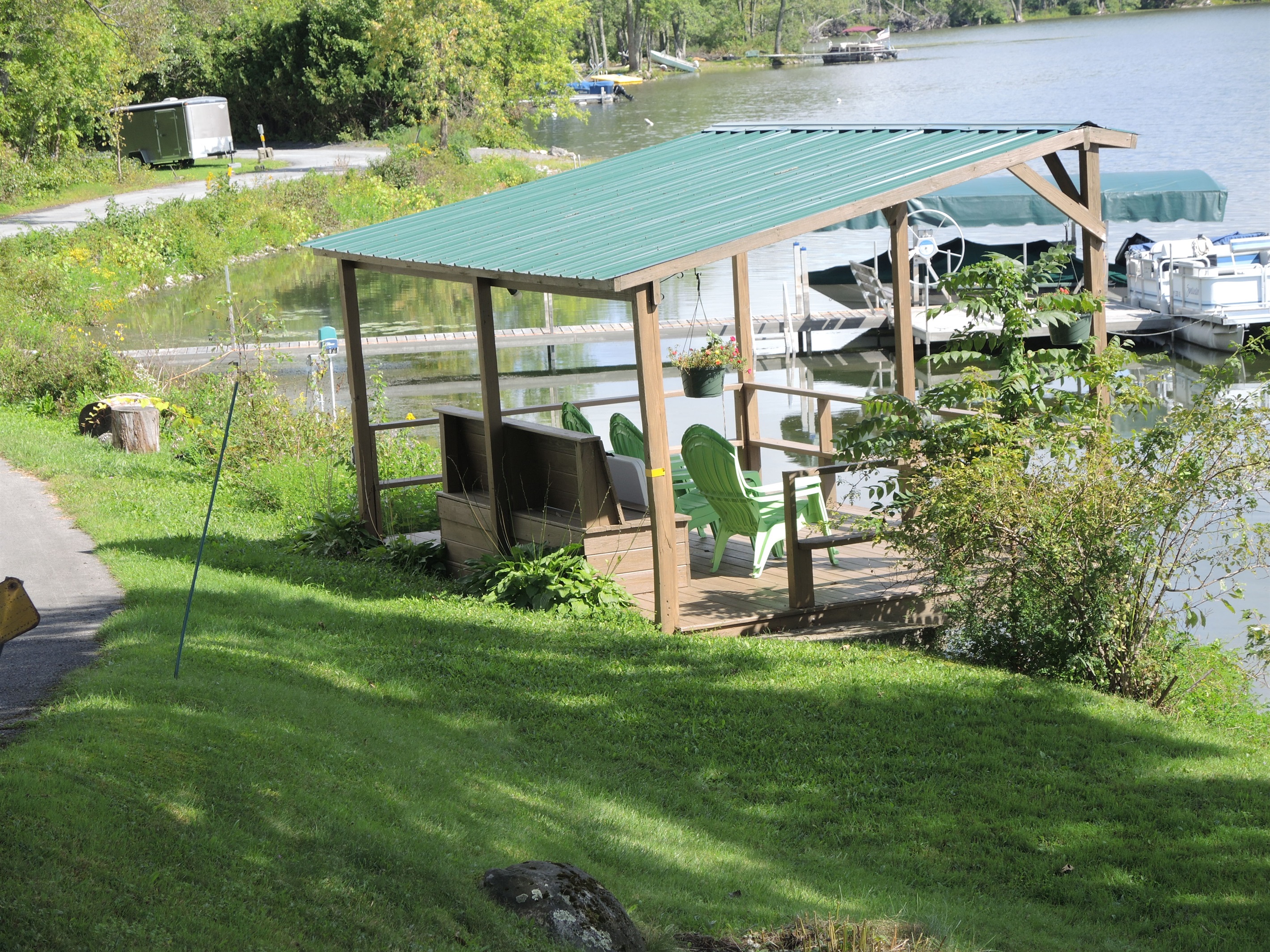 Cabana at water's edge