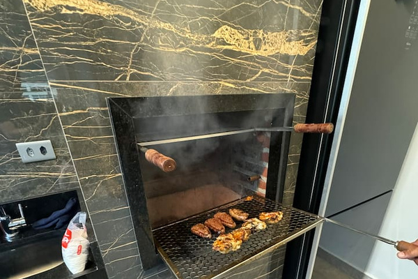 No penthouse is complete without a fully outfitted BBQ -- Brazilian churrasco! 