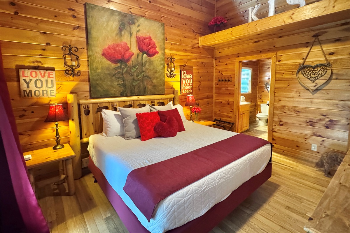 Valentine room, attached full bath with oval tub