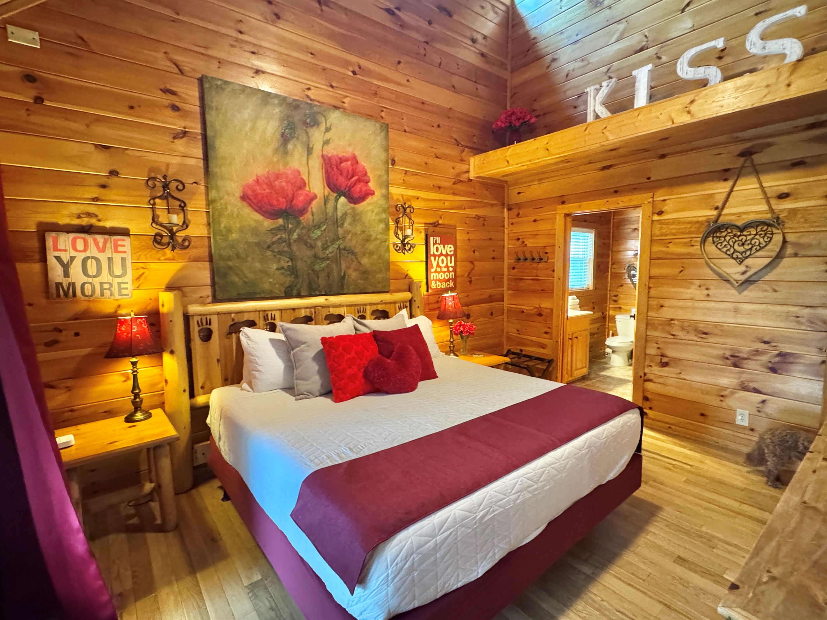 Valentine room, attached full bath with oval tub