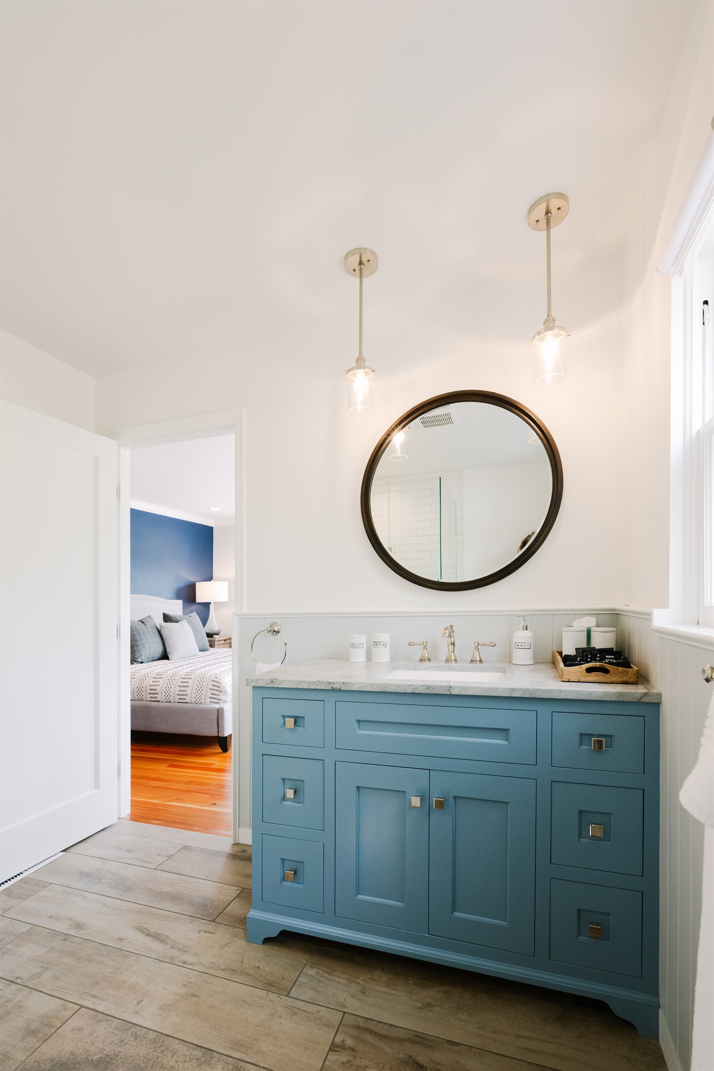 Ensuite bathroom connected to Farmhouse bedroom 2. 