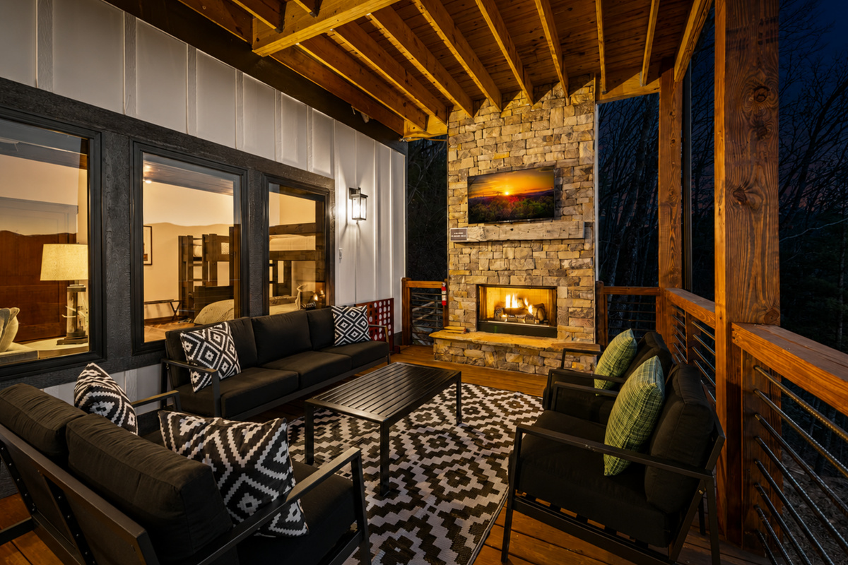 Evenings glow softly...
*Outdoor Fireplace (Available Year Round)