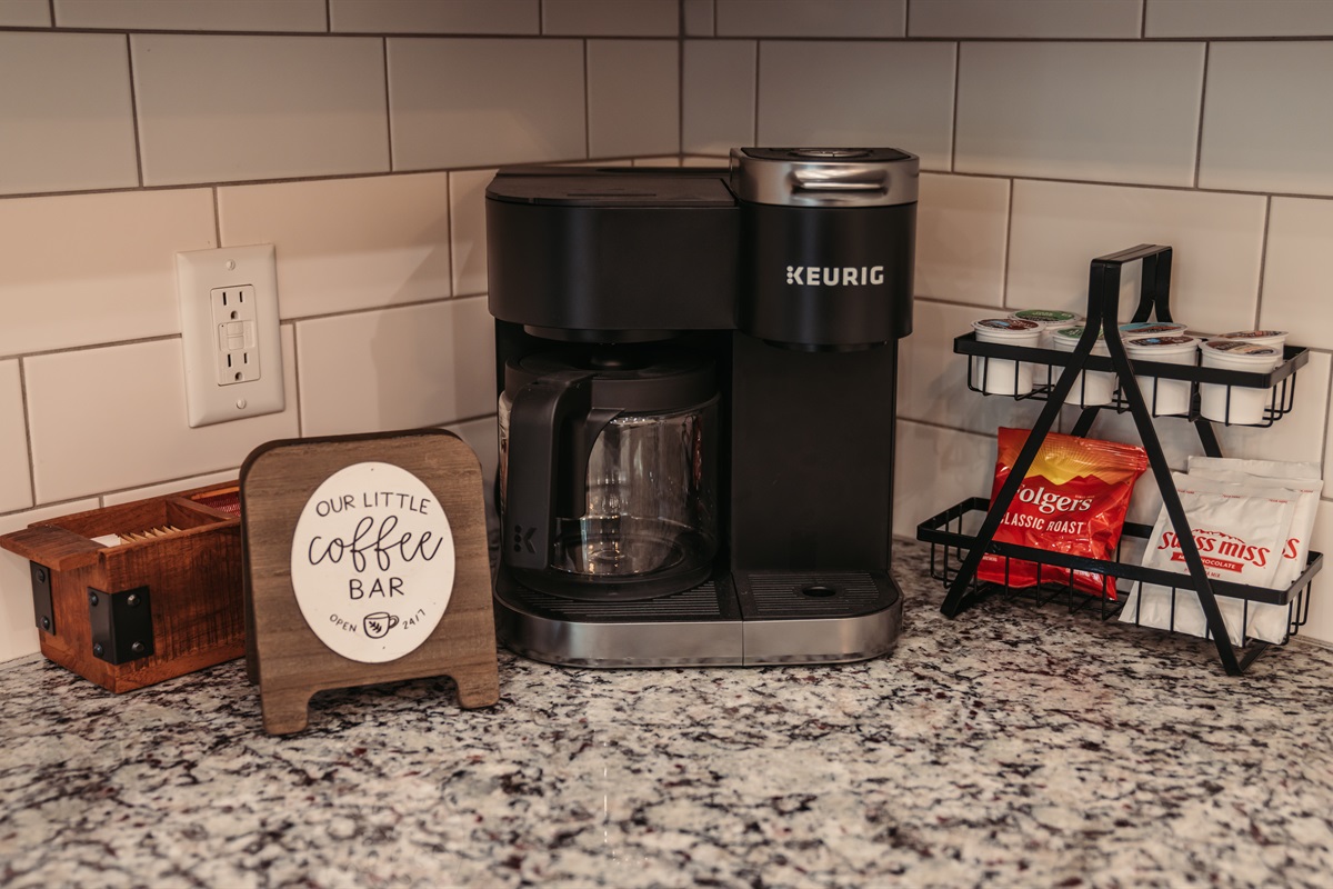Our coffee bar is always open!