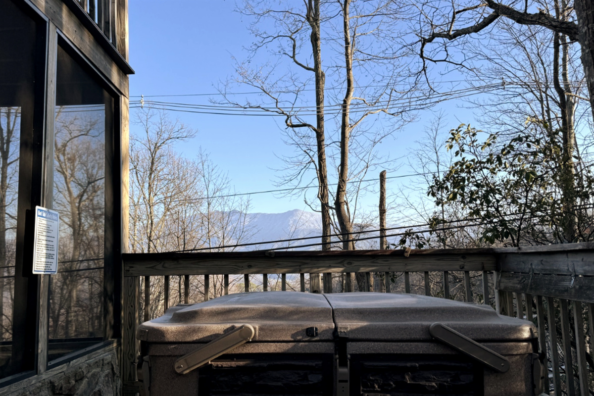 Christmas Hot Tub View