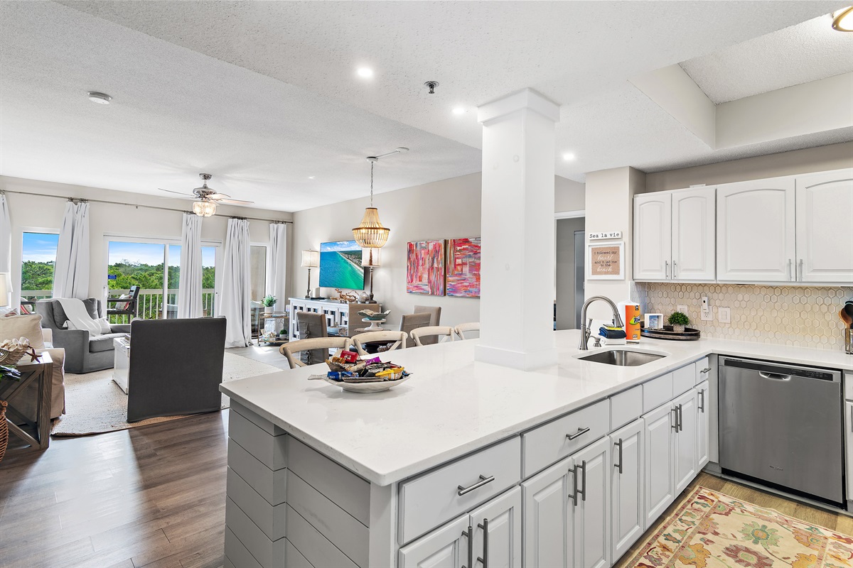 Prepare meals for your group in the Remodeled, Fully-Stocked, and Stylish Chef's Kitchen