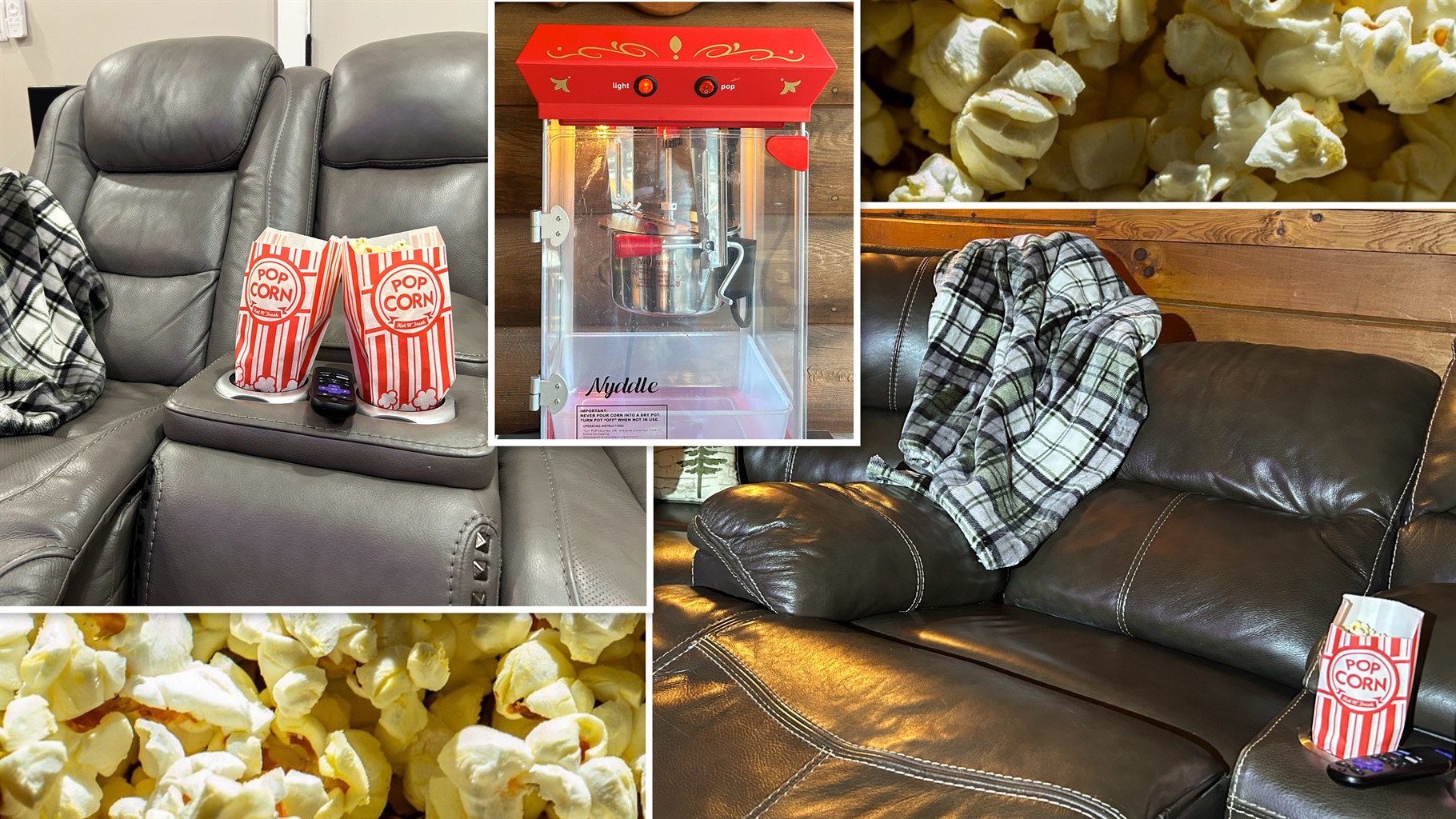 We've got you covered for movie night! Pop up some theater style popcorn and choose which of the three TVs you will watch your streamed movie.