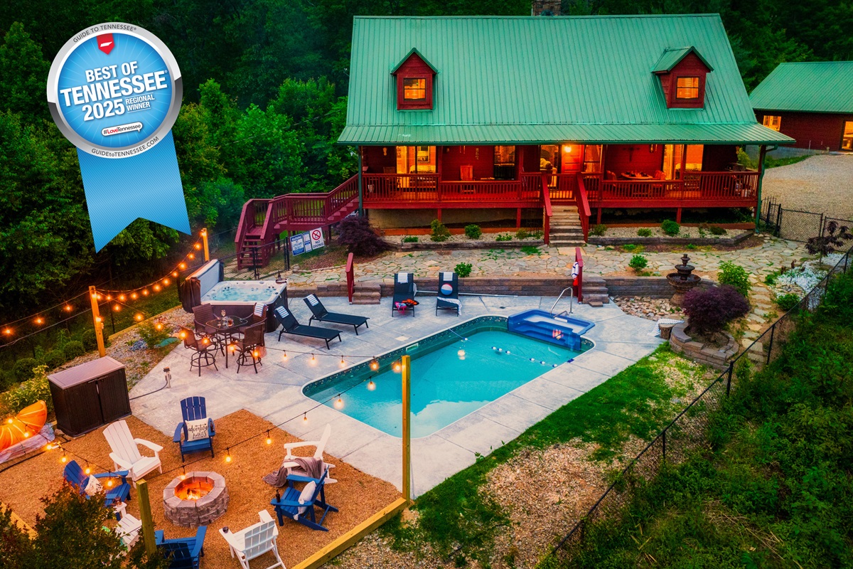 From the backyard oasis to the cozy yet spacious cabin to the detached game room and theater room, this amazing property has it all! Come see why we earned Best of TN Regional Winner in 2025!
