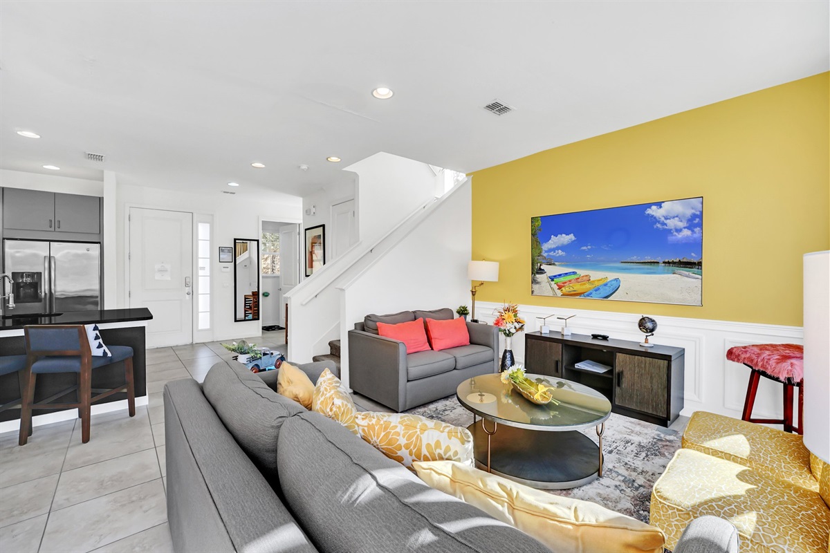 Open concept living/dining/kitchen