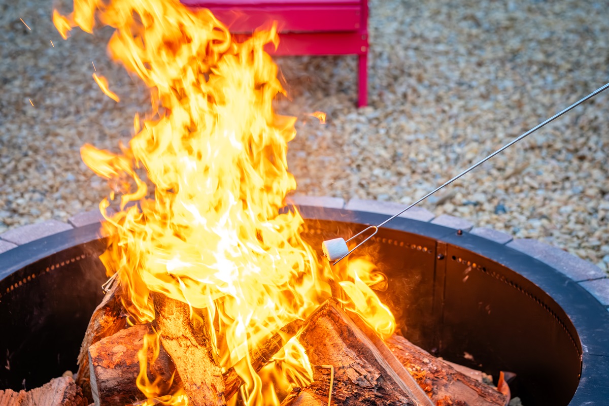 Enjoy the complementary S’mores kit over the firepit after a long day in the mountains.