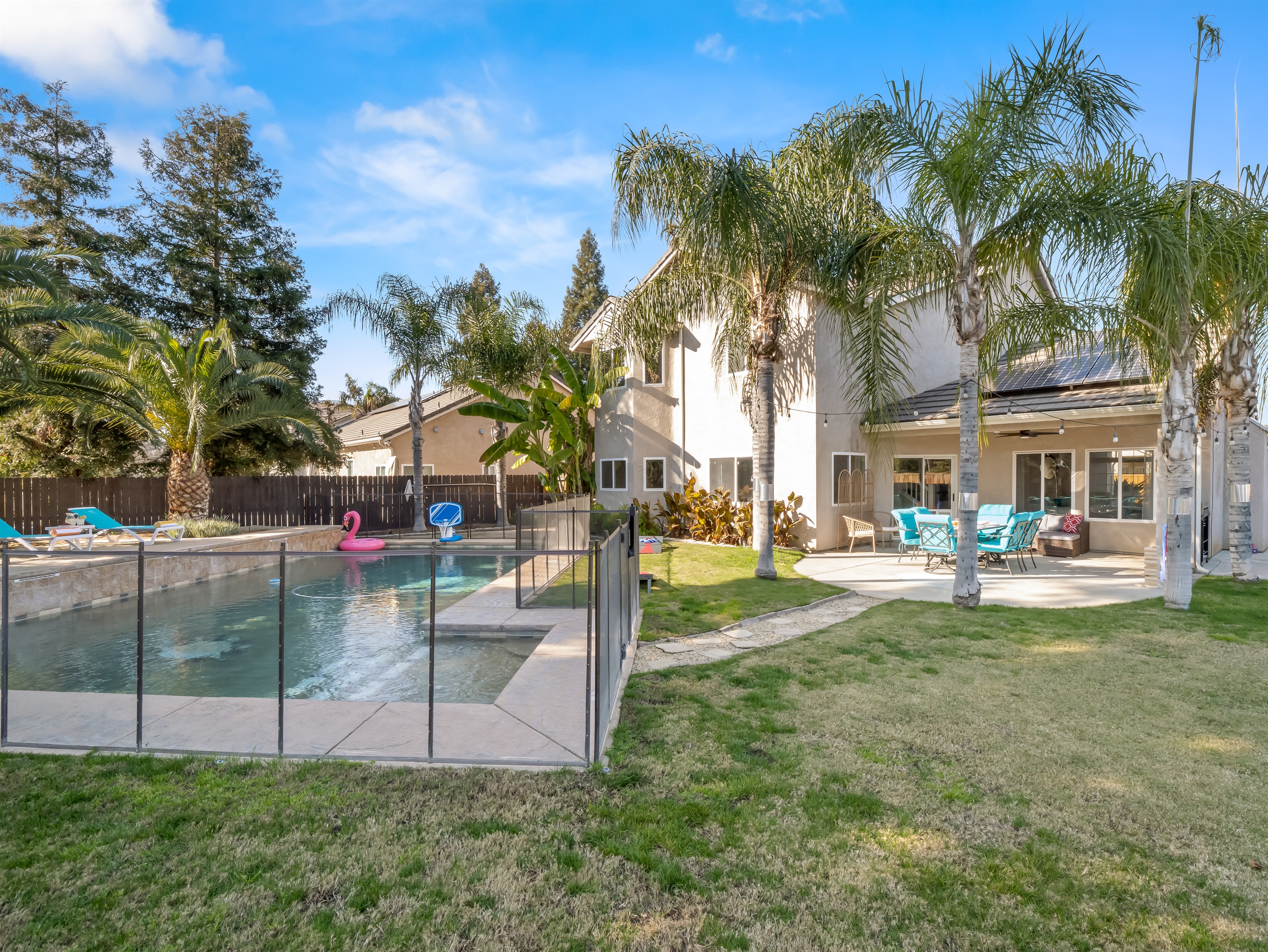 Transparent safety fencing allows for easy supervision while adding peace of mind for families with children.