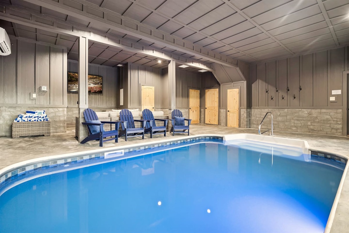 Private indoor heated pool