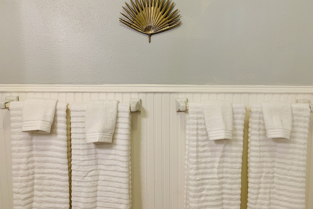 We provide ample towels, washcloths and linens. Beach towels are also provided.