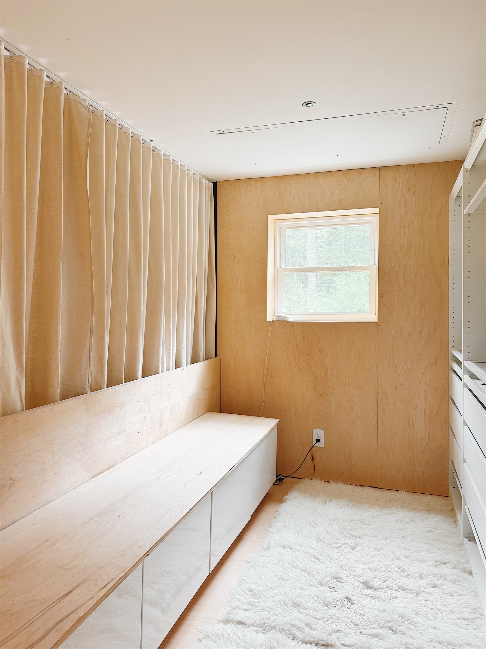 Upstairs walk-in closet