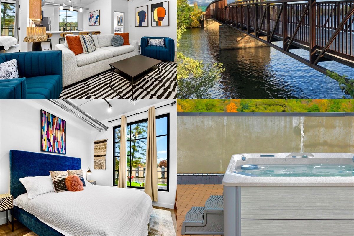 Stay close to everything, from wineries to the vibrant energy of Front Street then retreat to your brand-new condo, where two king bedrooms and rooftop hot tubs await.