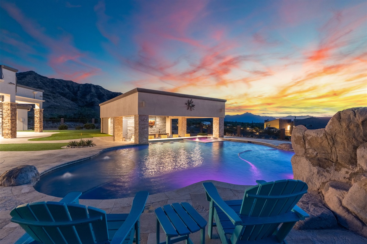 Private Pool and Spa with Optional Pool Heat Available for an Additional Nightly Fee.