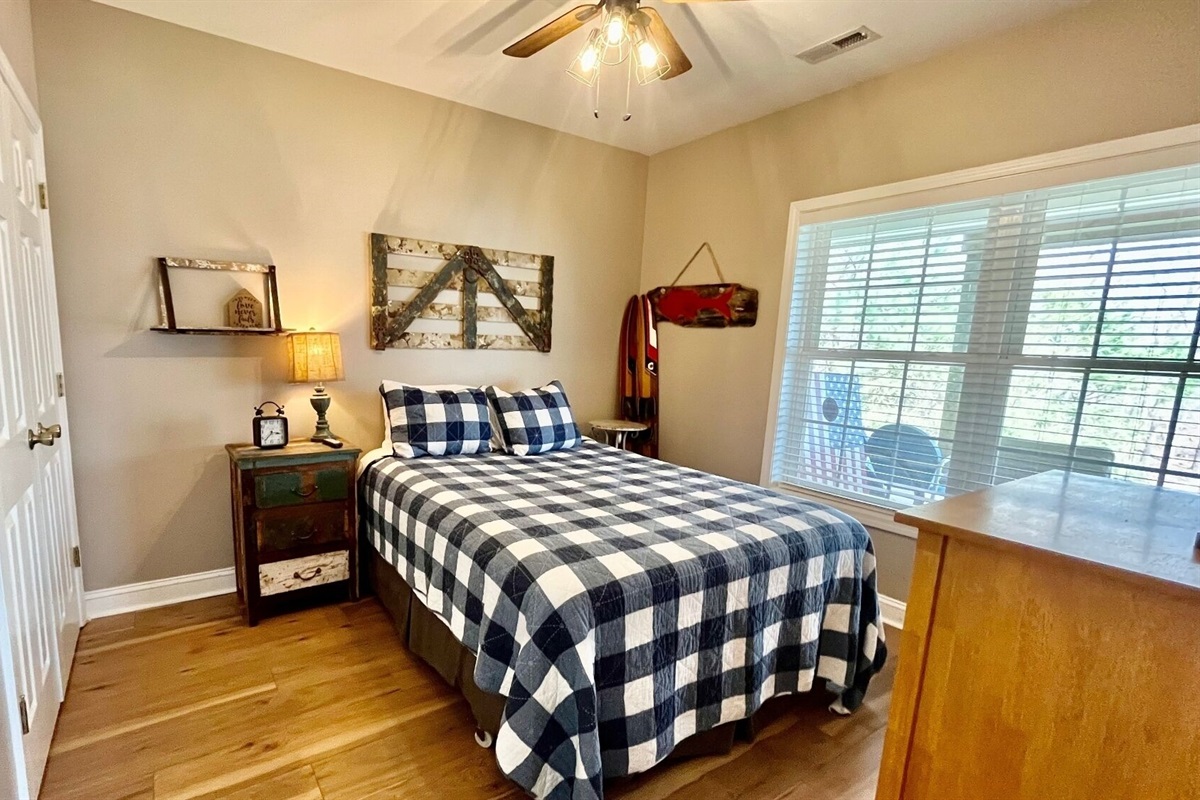 New downstairs bedroom with queen