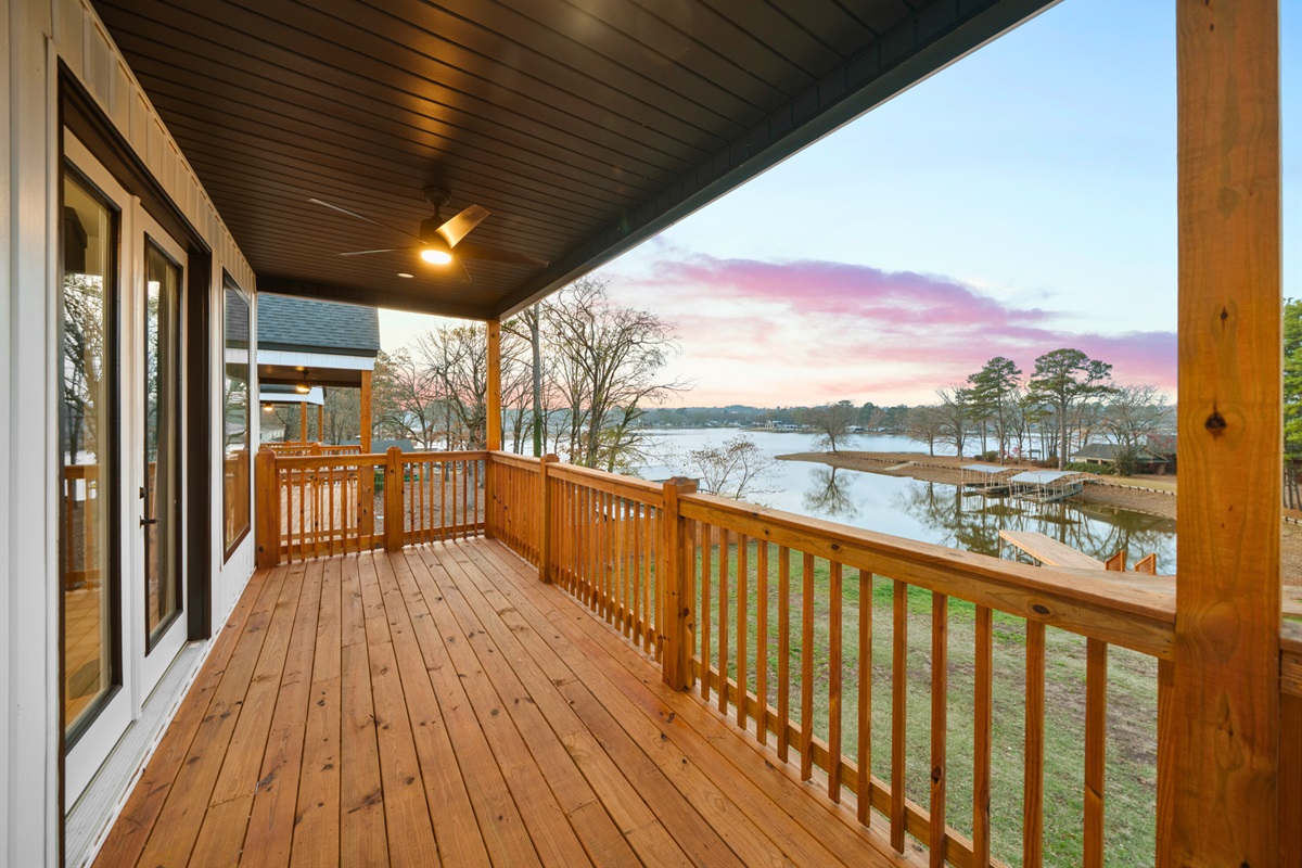 Another exterior angle highlights the deck and its connection to the home.