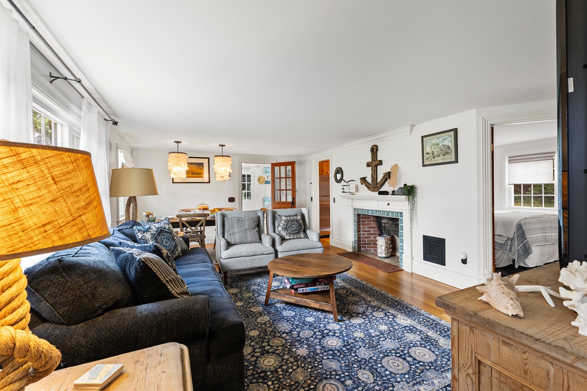 Relax, watch, and unwind in the spacious living room.